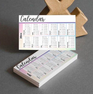 customized photo card calendar